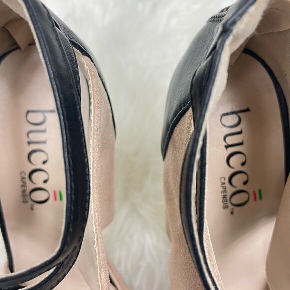 bucco capensis | suede t-strap pump 7.0 4” heel, back zipper. - Picture 11 of 11